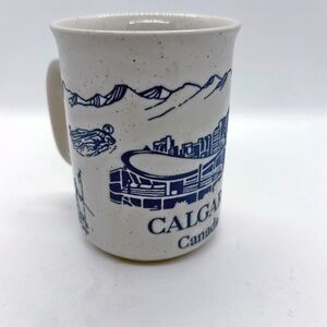 1988 Olympics Calgary Canada Mug Bobsled Ski, Skate, Luge